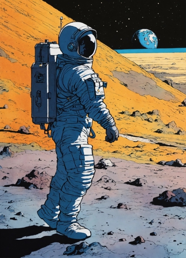 World, Astronaut, Art, Moon, Space, Astronomical Object