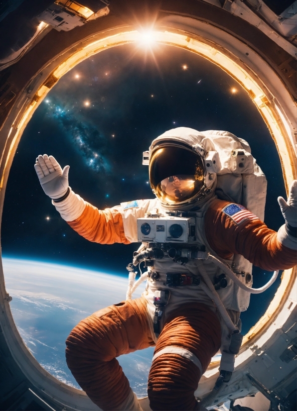 World, Astronaut, Flash Photography, Helmet, Space, Circle