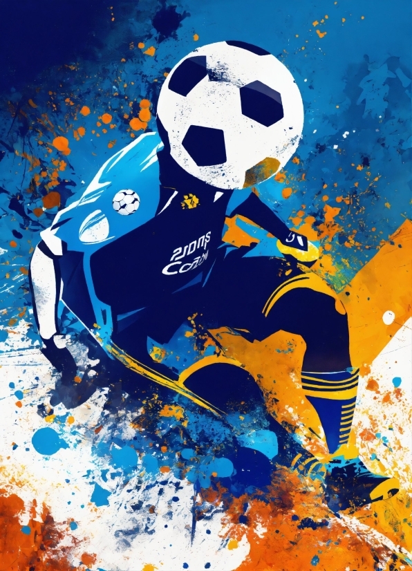 World, Football, Blue, Azure, Ball, Art
