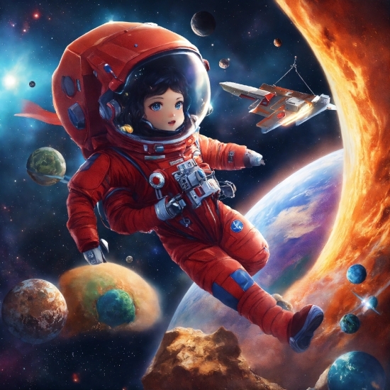 World, Light, Art, Cartoon, Astronaut, Astronomical Object
