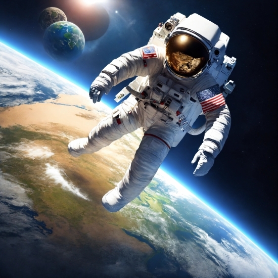 World, Light, Astronaut, Flash Photography, Satellite, Astronomical Object
