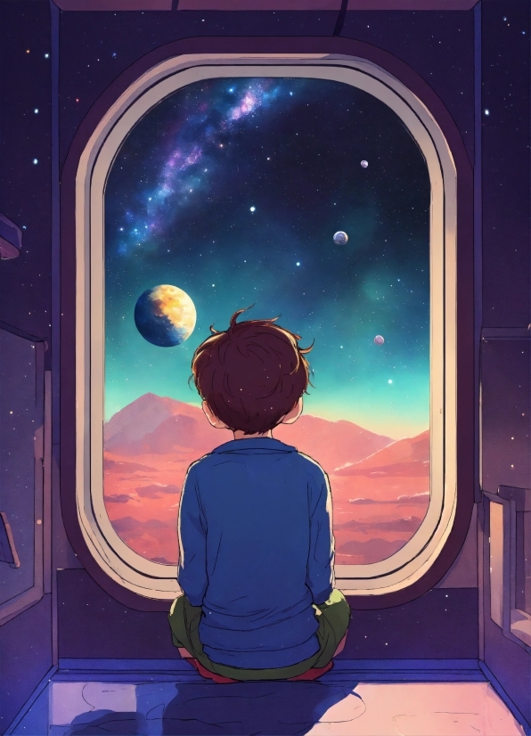 World, Sky, Window, Art, Moon, Astronomical Object