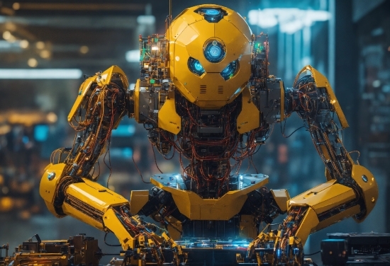 Yellow, Toy, Engineering, Machine, Metal, Fictional Character